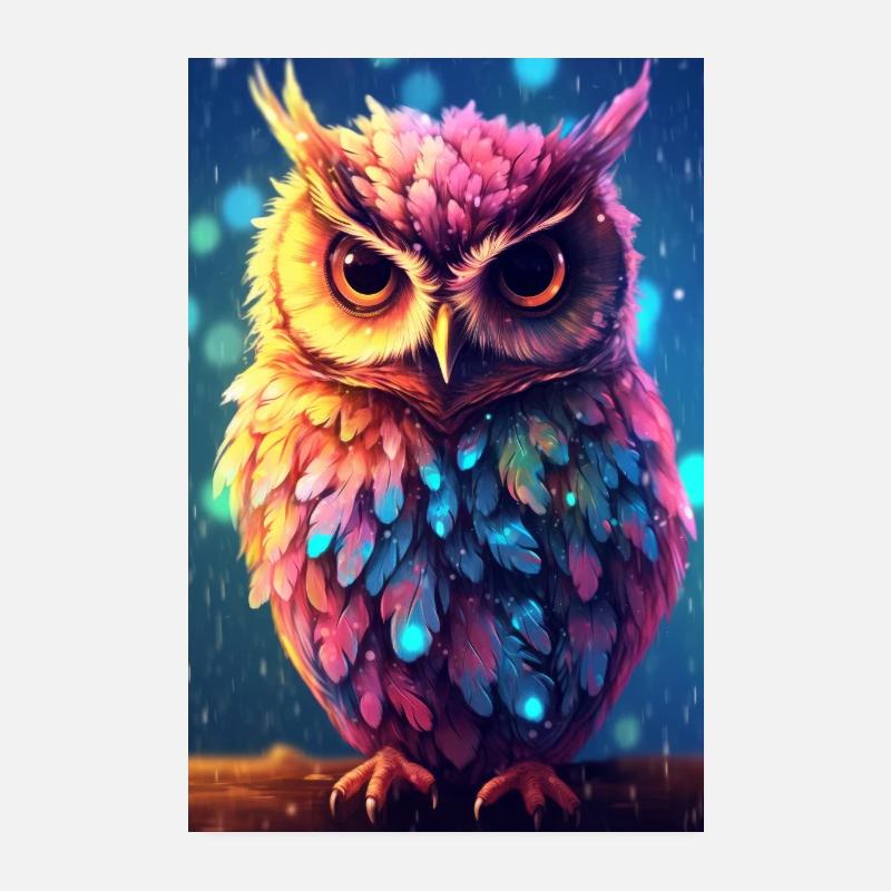 Eule Vogel Tier Eulen Animal Poster 20x30 cm