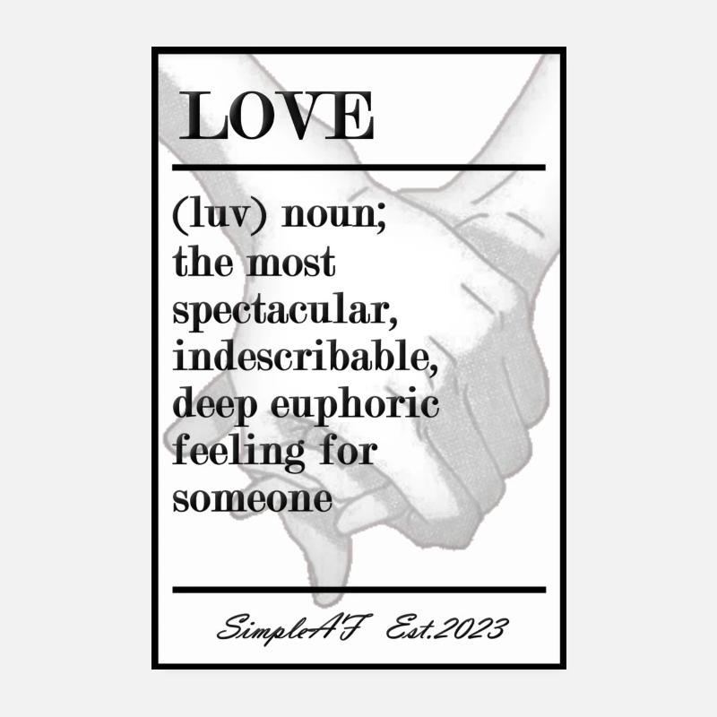 Love definition POSTER Poster 8" x 12" (20x30 cm)