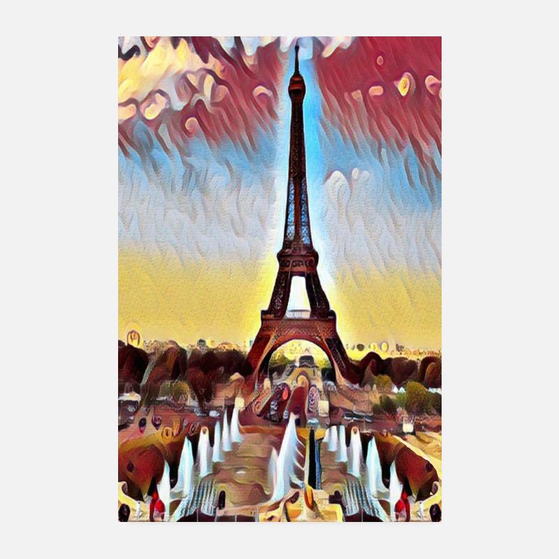 Eiffelturm Paris Bilderfarbe Poster 20x30 cm
