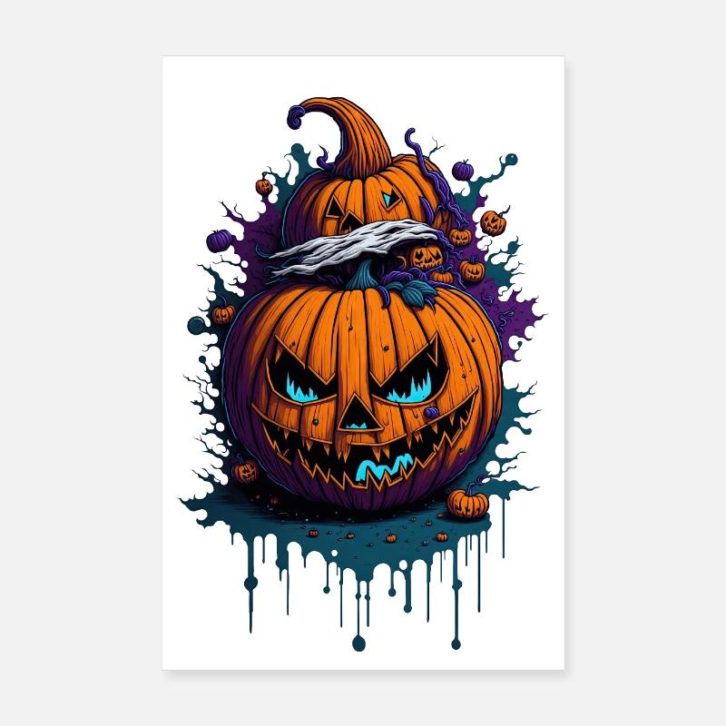 Halloween Kürbis Poster 20x30 cm