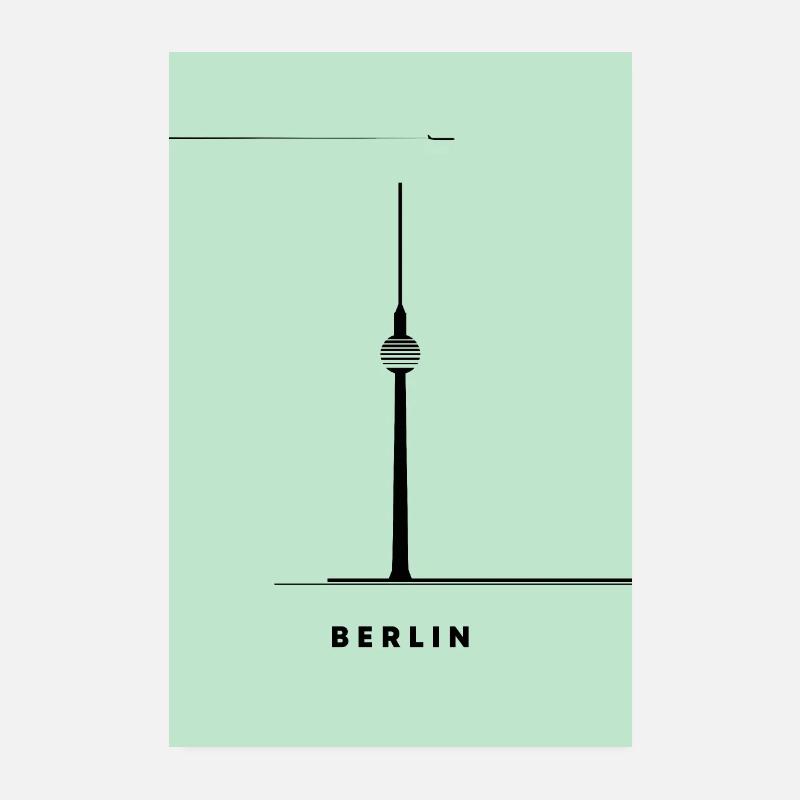 BERLIN TV Tower - The Destination in Germany Poster 8" x 12" (20x30 cm)
