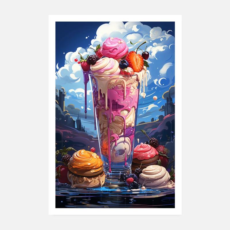 POSTER - My 'Healthy Diet' Ice Cream Extravaganza Poster 8" x 12" (20x30 cm)