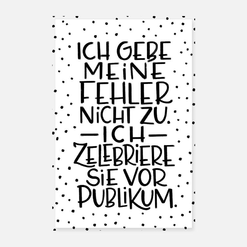 Fehler Zugeben vs. Zelebrieren Poster 20x30 cm