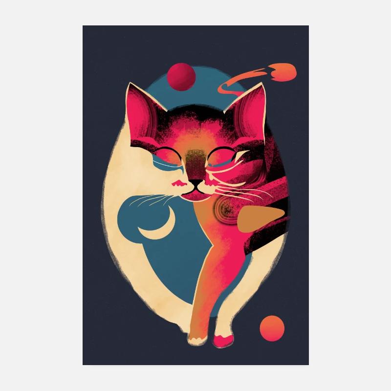 Astralkatze Poster 20x30 cm