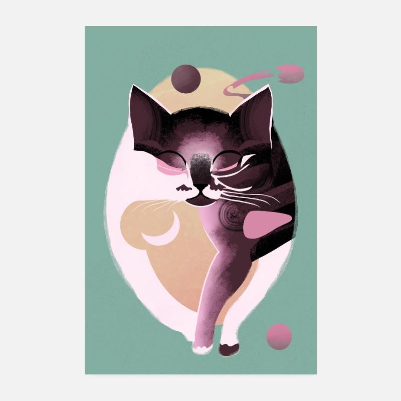 Félin Astral Poster 20 x 30 cm