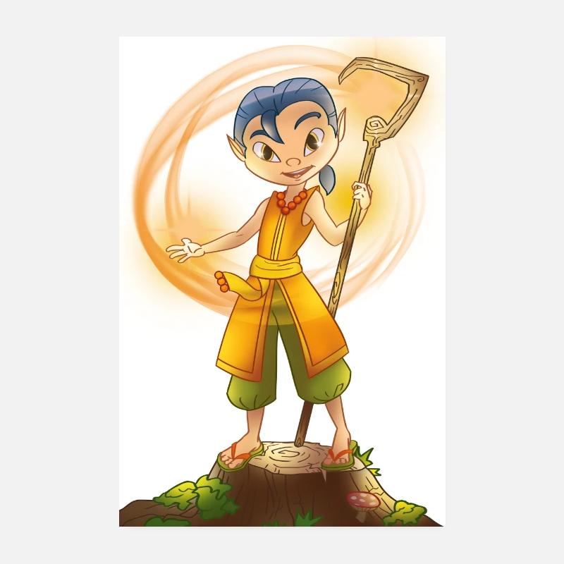 Fantasy Creatures Fairy Pixie Forest Elemental Elf Poster 8" x 12" (20x30 cm)