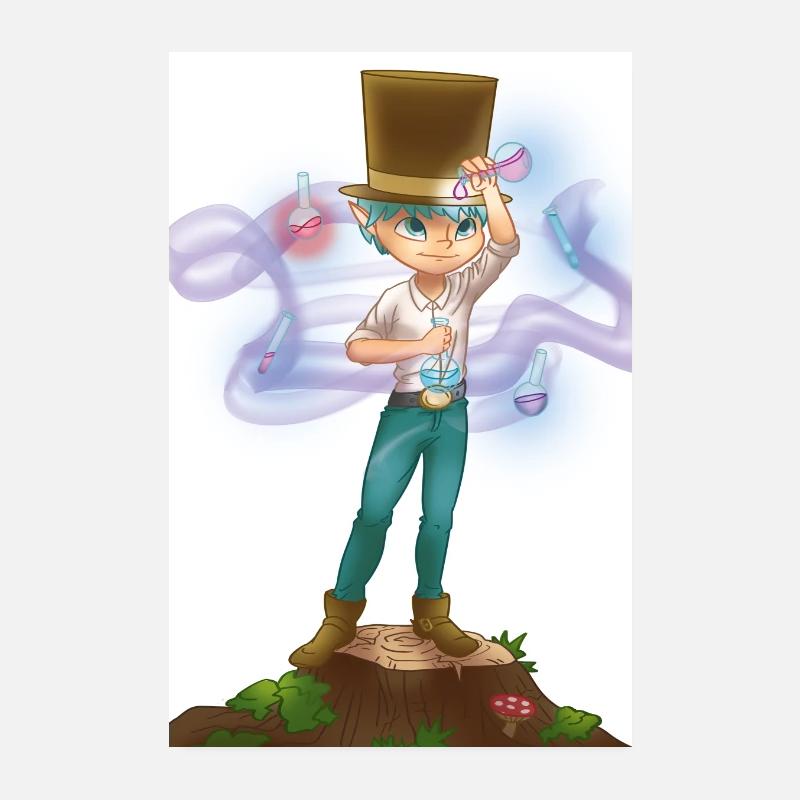 Sorcier créatures mythiques elfiques fantasmes lutin Poster 20 x 30 cm