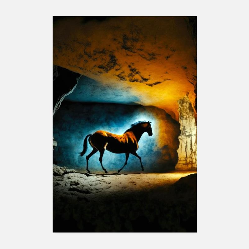 Cheval préhistorique 01 Poster 20 x 30 cm