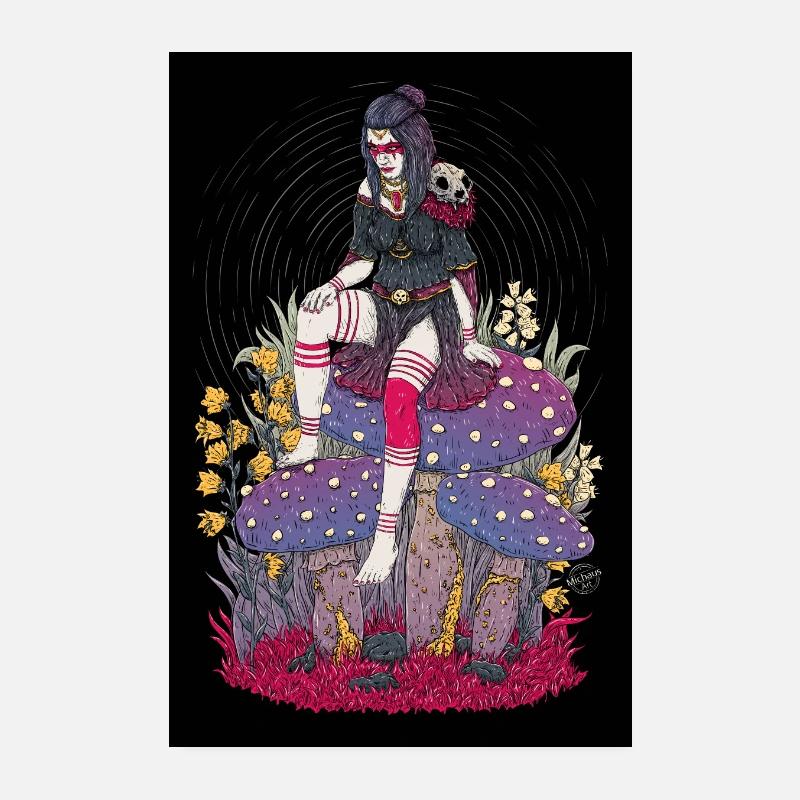 Champignons Poster 20x30 cm