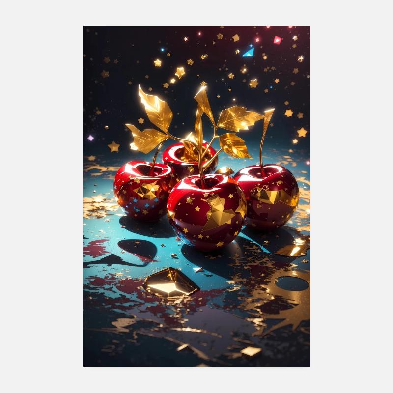 Cerise dorée Poster 20 x 30 cm