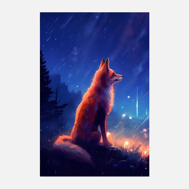 Fuchs im Wald Rotfuchs Poster 20x30 cm