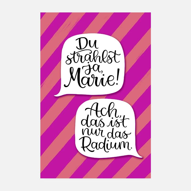 Du strahlst ja, Marie! Poster 20x30 cm