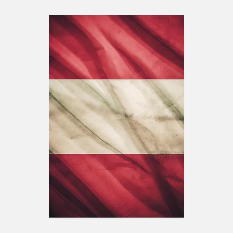 Drapeau « Autriche » Poster 20 x 30 cm