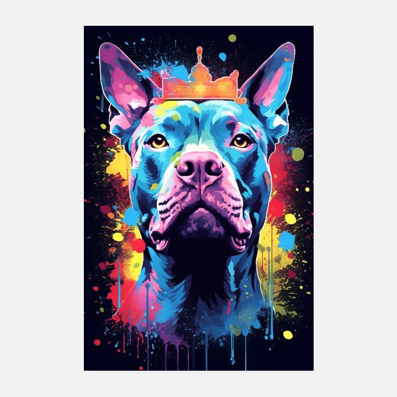 Pitbull Crown Poster 8" x 12" (20x30 cm)