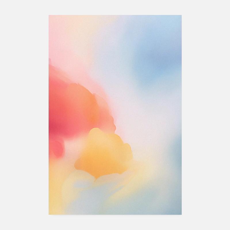 Elegance in Color Harmony - Poster 20x30 cm - Weiß