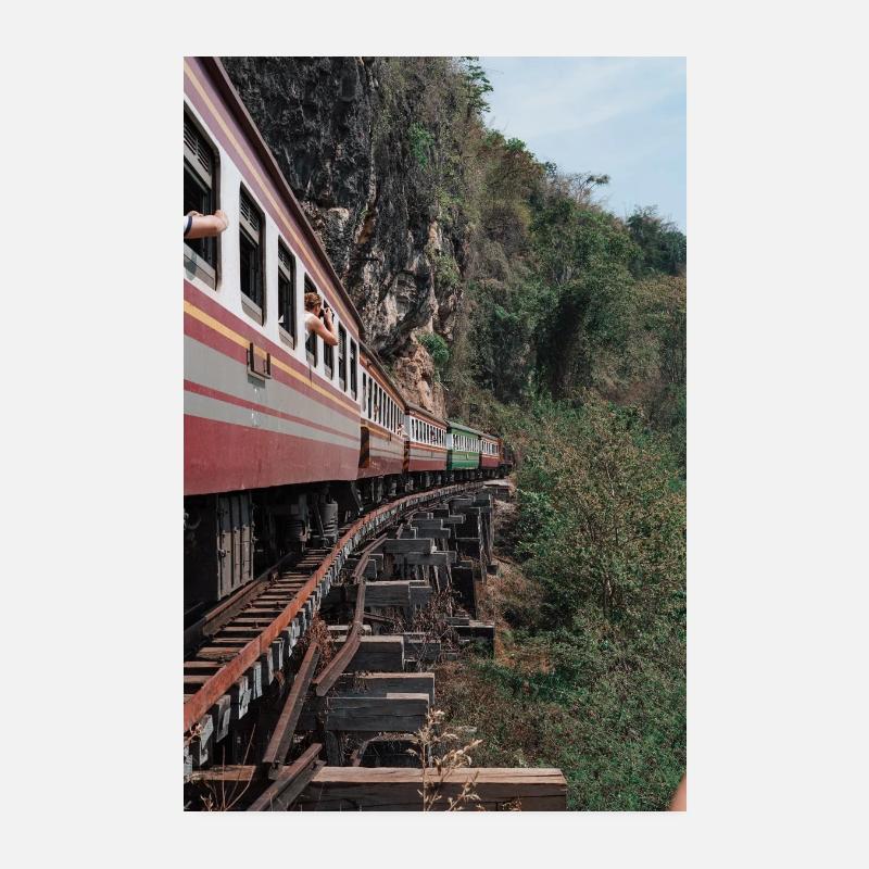 train, train - Poster 20 x 30 cm - blanc