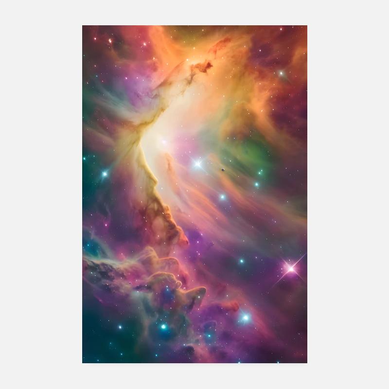 Unknown Star Nebula 1 - Poster 8" x 12" (20x30 cm) - white