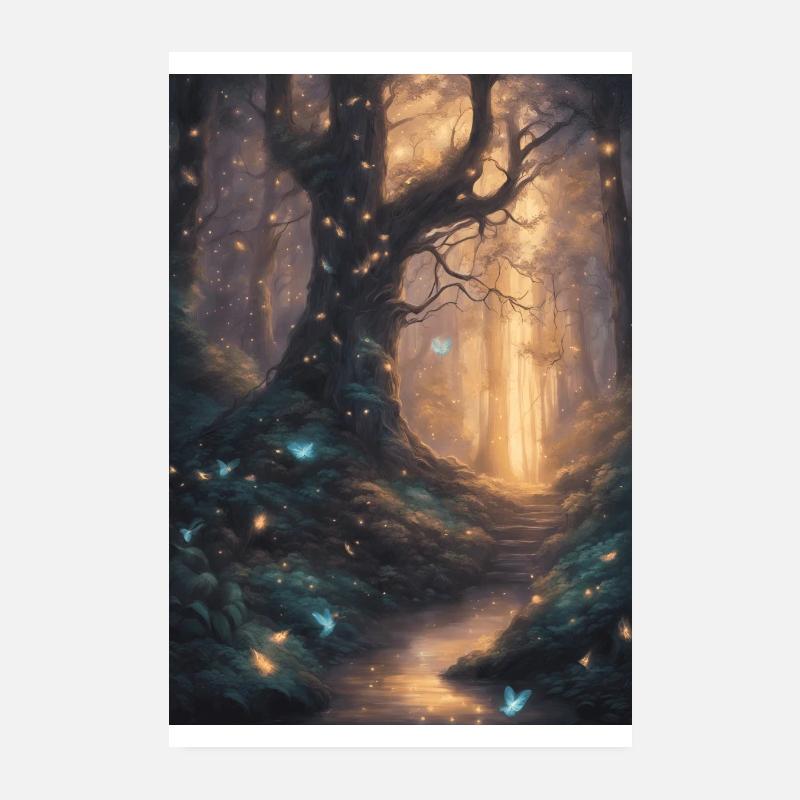 Mythical forest path Poster 8" x 12" (20x30 cm)