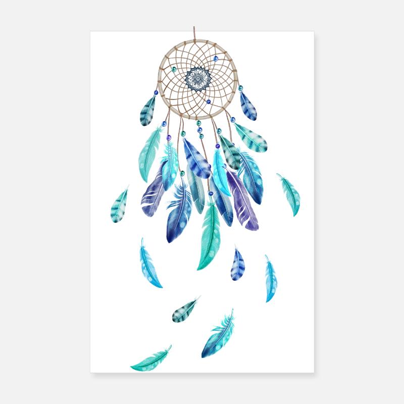 Rêves océaniques attrape-rêves Poster 20 x 30 cm