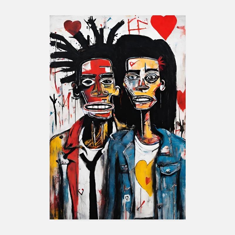 Élégance et Amour Unis Poster 20 x 30 cm