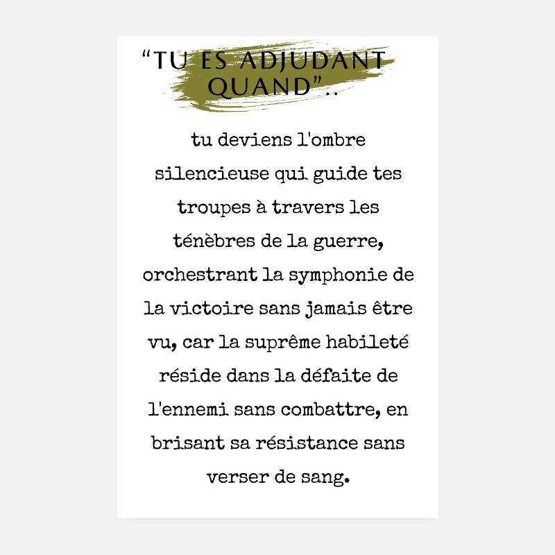 TU ES ADJUDANT QUAND... Poster 20 x 30 cm