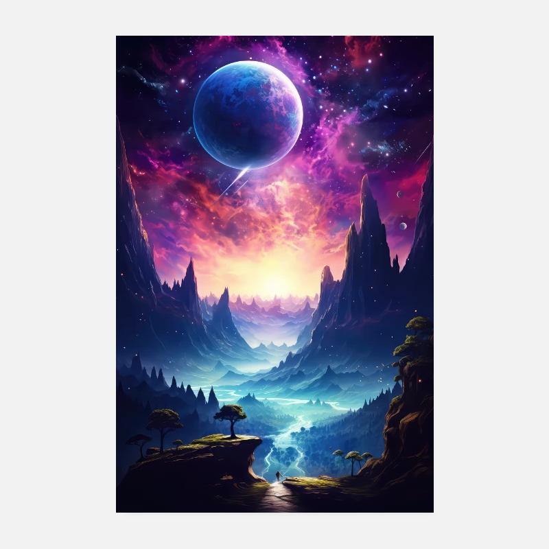 Universe, Planets, Outer Space Poster 8" x 12" (20x30 cm)