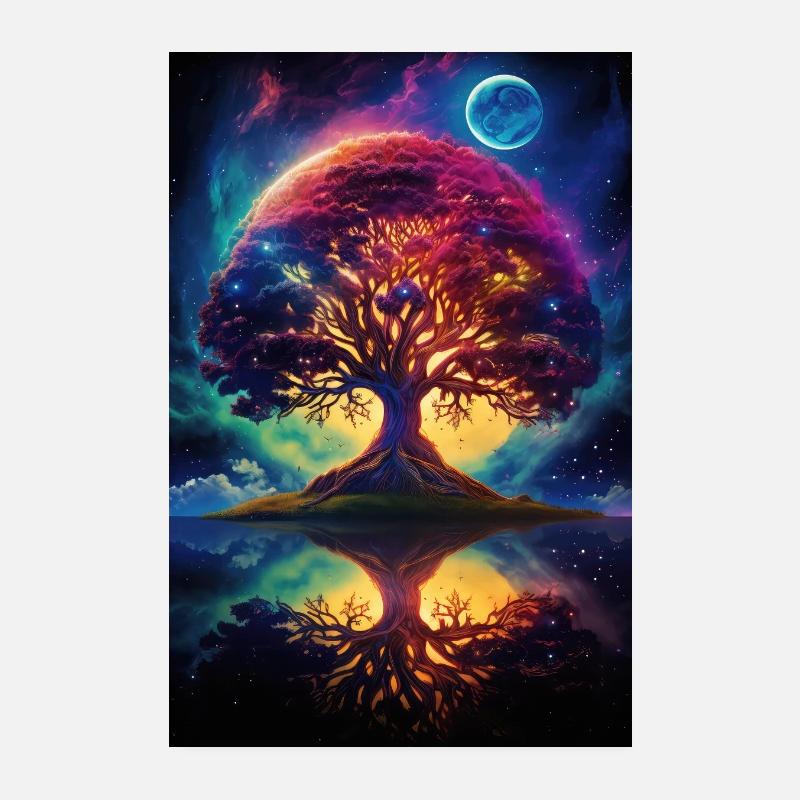 Baum des Lebens Galaxie Poster 20x30 cm