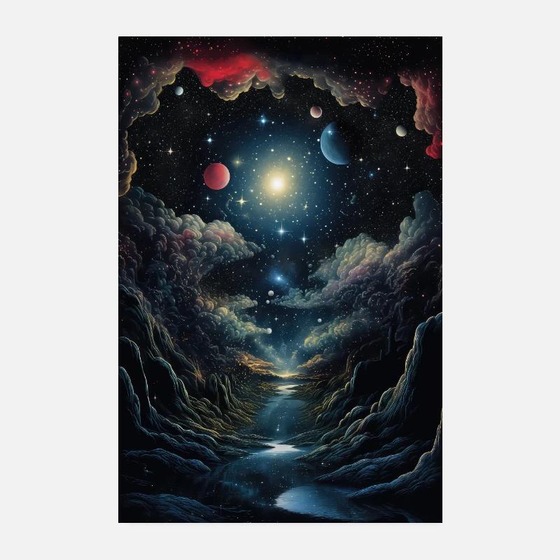 Universe, Planets, Outer Space Poster 8" x 12" (20x30 cm)