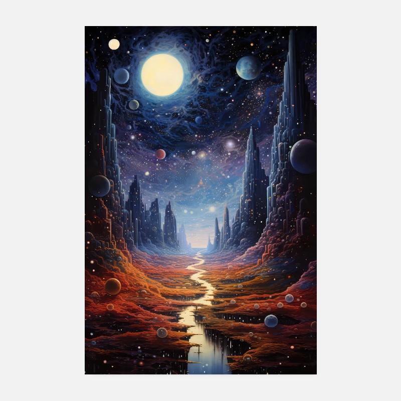 Universe, Planets, Outer Space Poster 8" x 12" (20x30 cm)