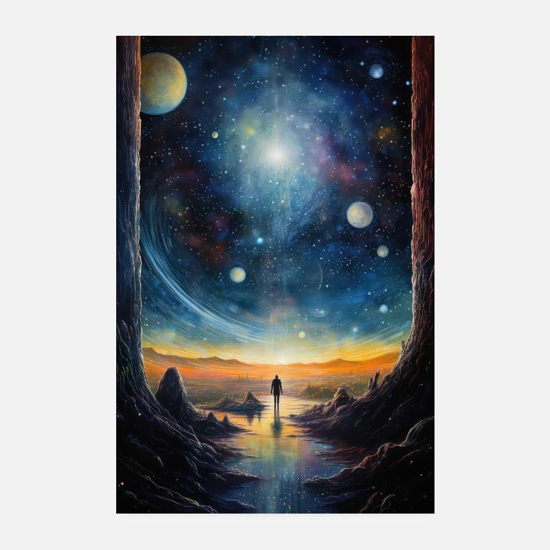 Universe, Planets, Outer Space Poster 8" x 12" (20x30 cm)