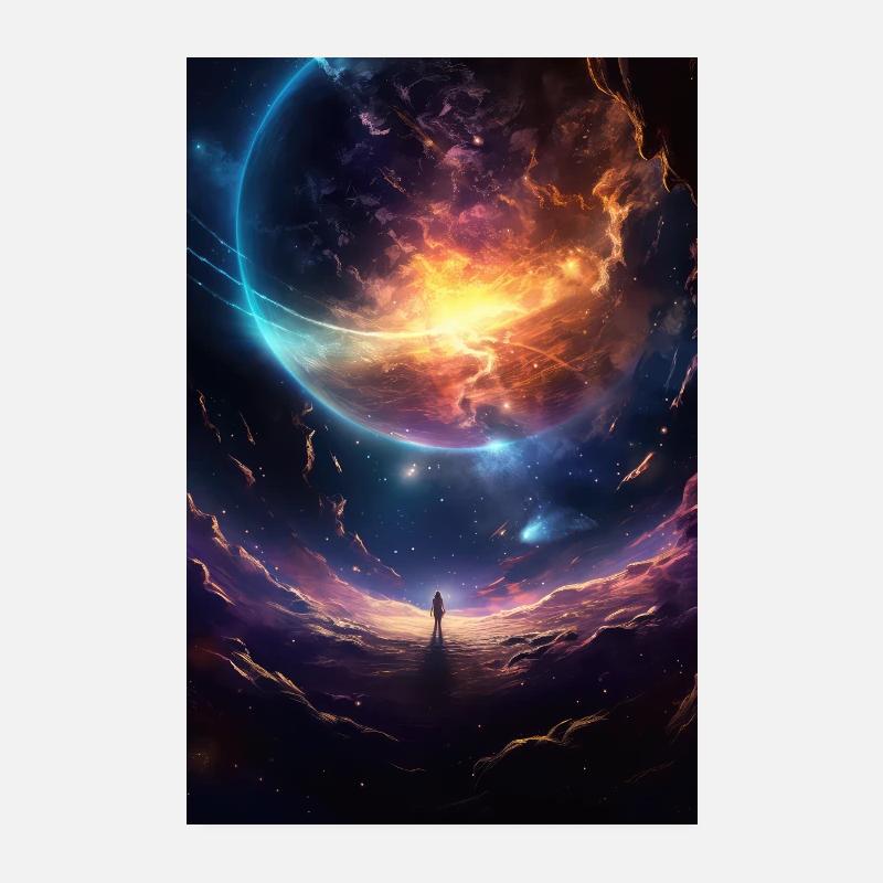 galaxie planètes espace Poster 20 x 30 cm