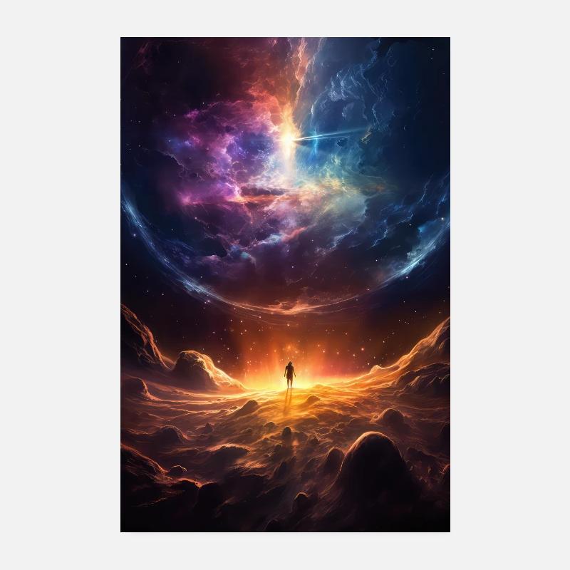 galaxy, space, planets Poster 8" x 12" (20x30 cm)