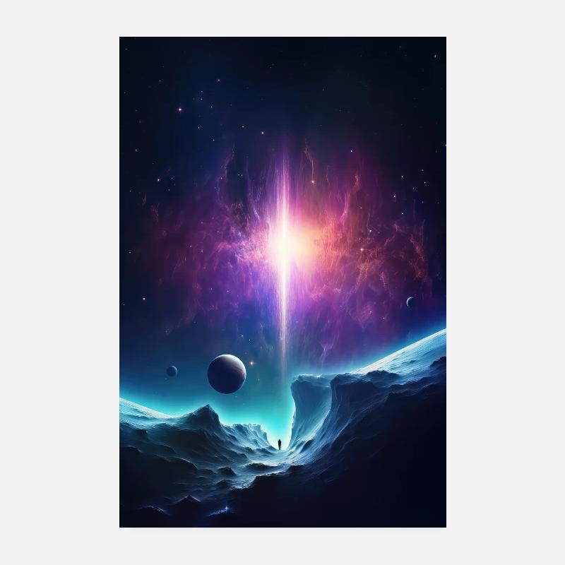 galaxy, space, planets Poster 8" x 12" (20x30 cm)