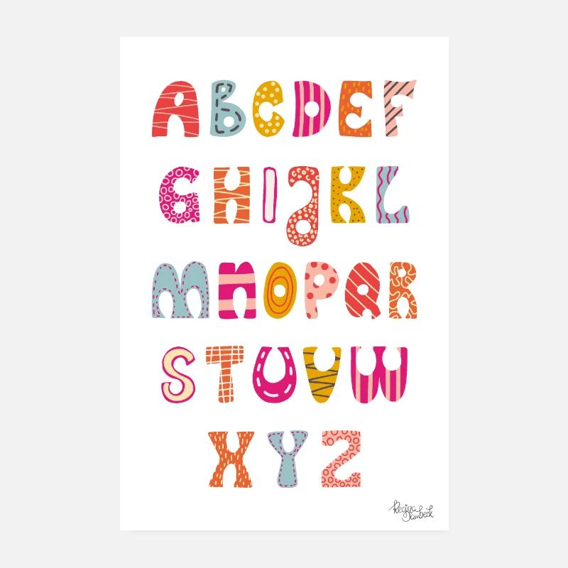 Alphabet, affiche d’apprentissage ABC Poster 20 x 30 cm