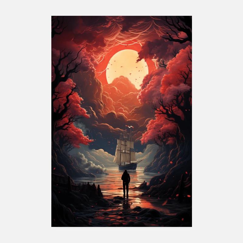 Meeresbeobachter - Poster 20x30 cm - Weiß