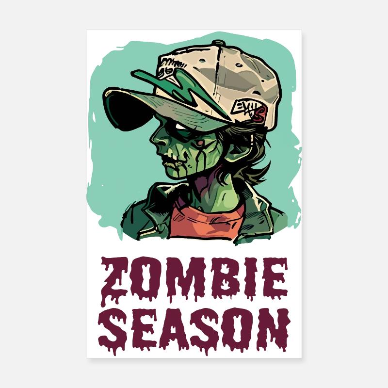 Zombie Season Poster 8" x 12" (20x30 cm)