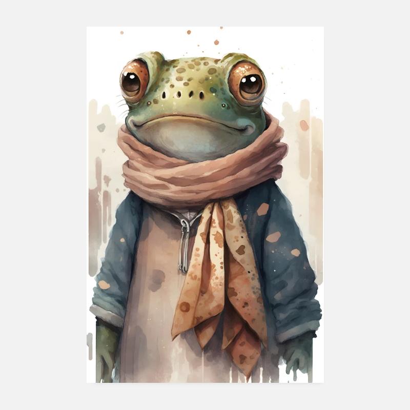 Snowy Leaper Poster 8" x 12" (20x30 cm)