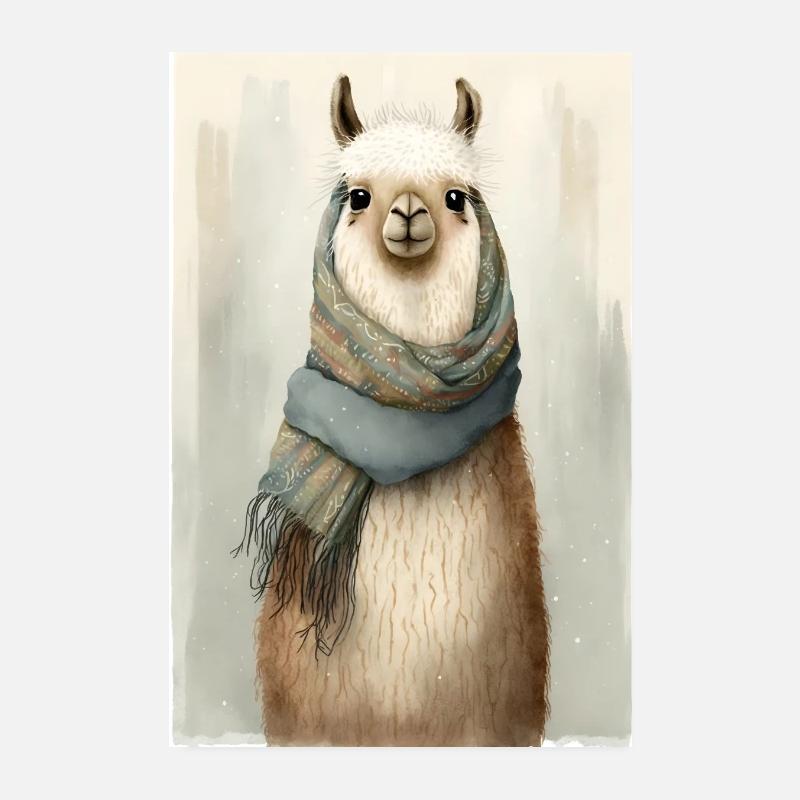 Couches de lamas Poster 20 x 30 cm