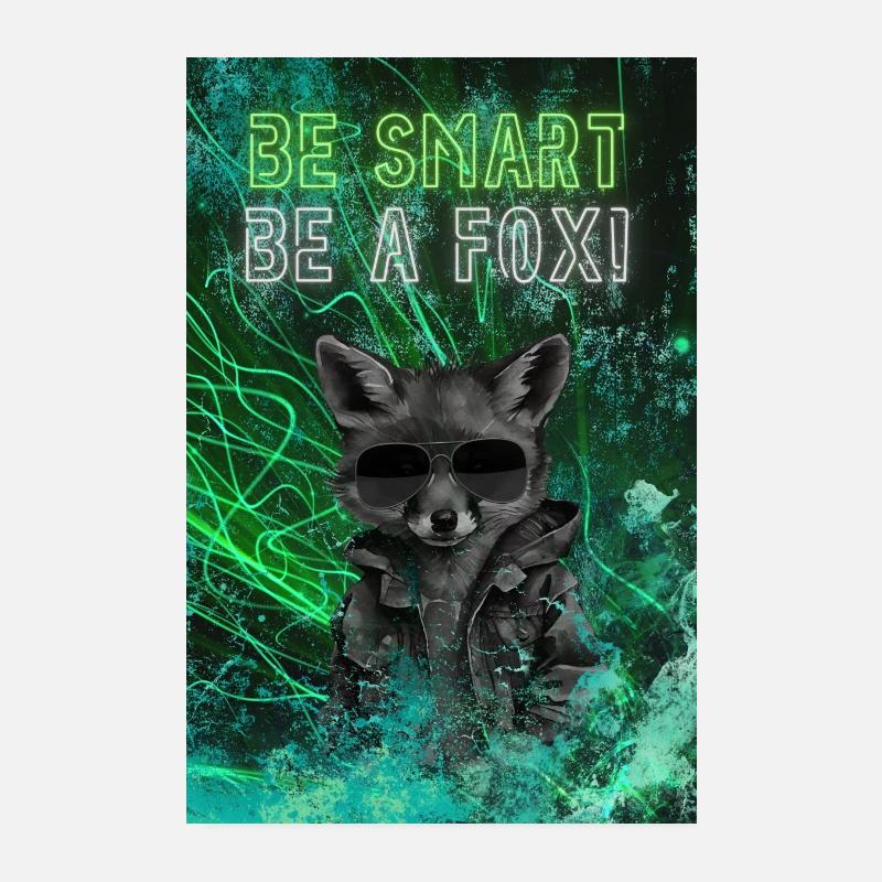 Soyez un renard vert Poster 20 x 30 cm
