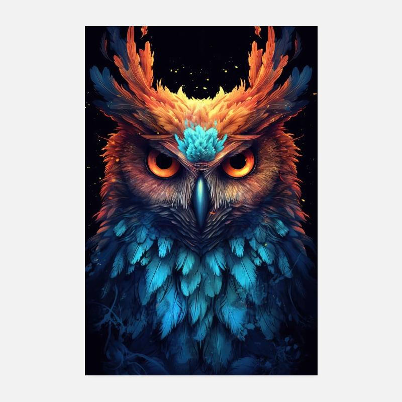 Eule Vogel Tier Eulen Animals Poster 20x30 cm