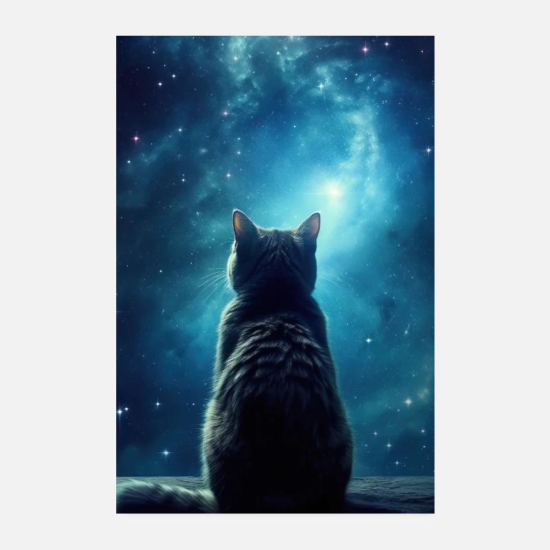 Chat, Amoureux Des Chats, Propriétaire De Chat, Chaton Poster 20 x 30 cm