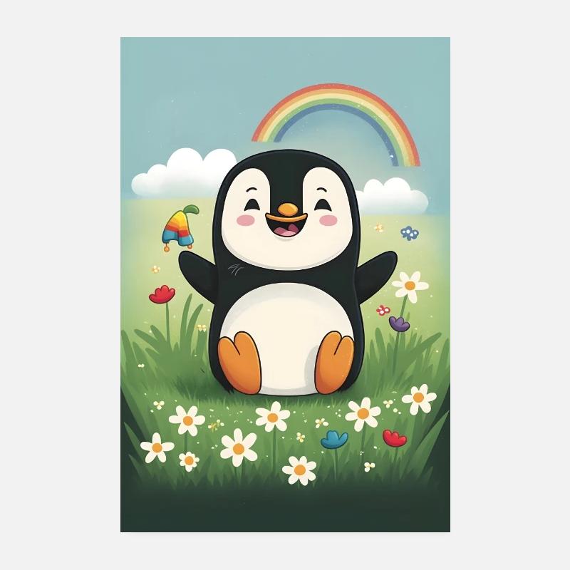 Pingouin magique Poster 20 x 30 cm