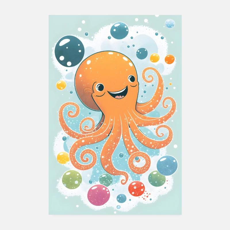 Magical Octapus Poster 8" x 12" (20x30 cm)