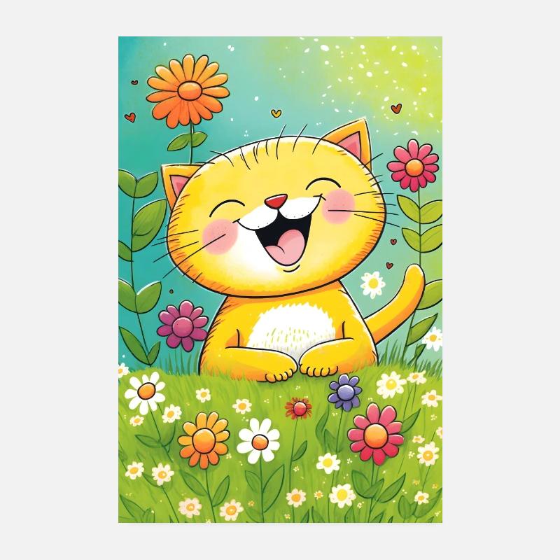 Chat magique Poster 20 x 30 cm