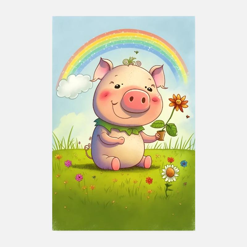 Magical Pig Poster 8" x 12" (20x30 cm)