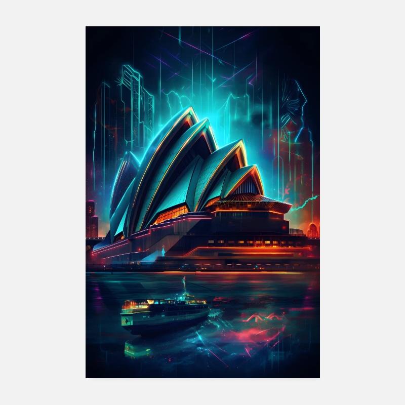 Opernhaus Sydney, Australien Poster 20x30 cm