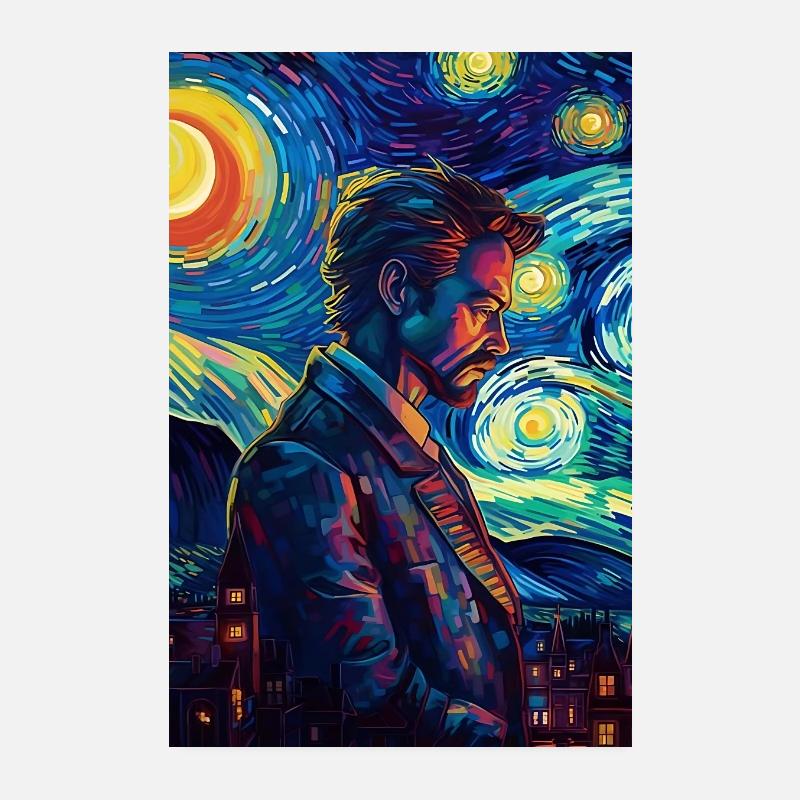 The Starry Night Poster 8" x 12" (20x30 cm)