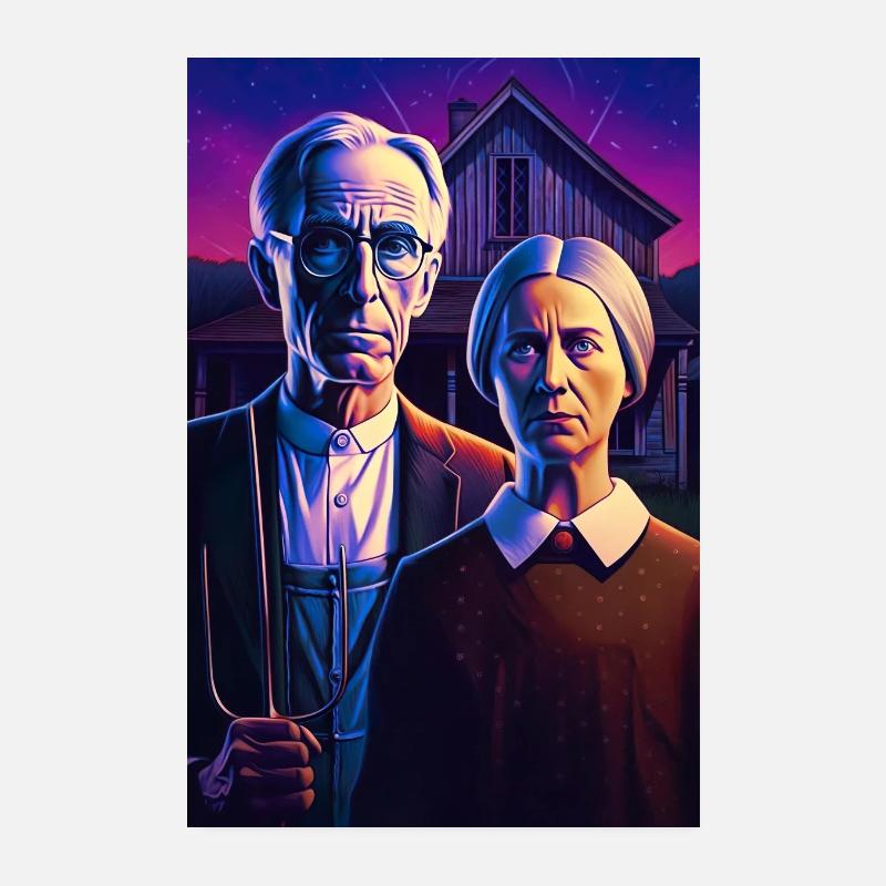 American Gothic Poster 8" x 12" (20x30 cm)