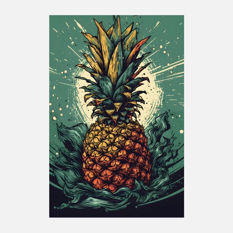 Pineapple Poster 8" x 12" (20x30 cm)