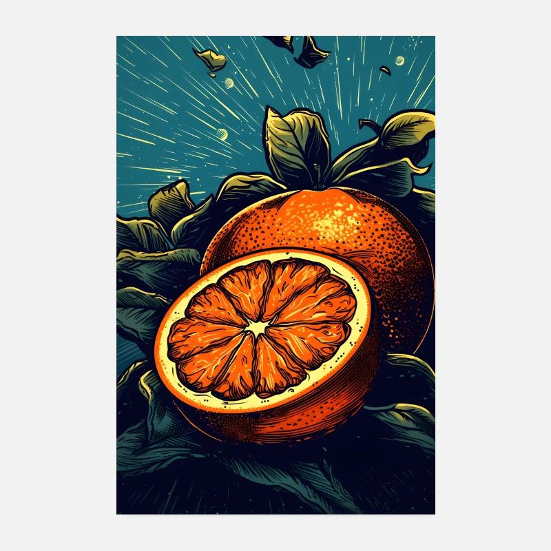 Orange - Poster 20x30 cm - Weiß